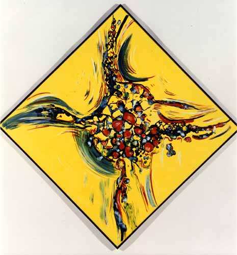 Fr&uuml;hes Gelb - nachtschwarz - die Raumbewegung